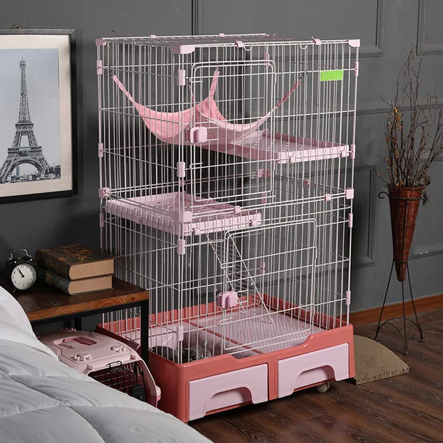 Wire cat house pet cage