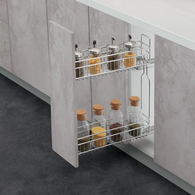 Side pull out basket kitchen basket cabinet stoarge