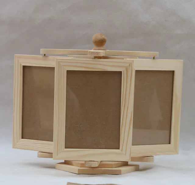 Natural color wooden photo frame