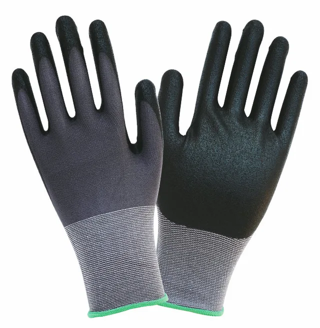 15-gauge seamless nylon-spandex glove / foam nitrile