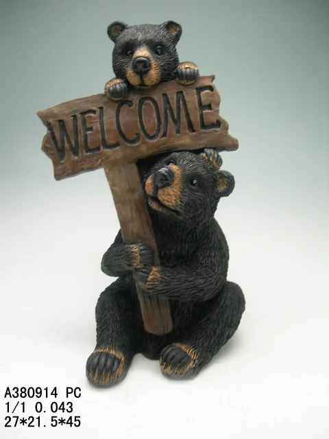 Polyresin Bear Décor Pc