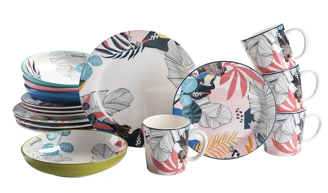 Modern foliage dinnerware & tabletop