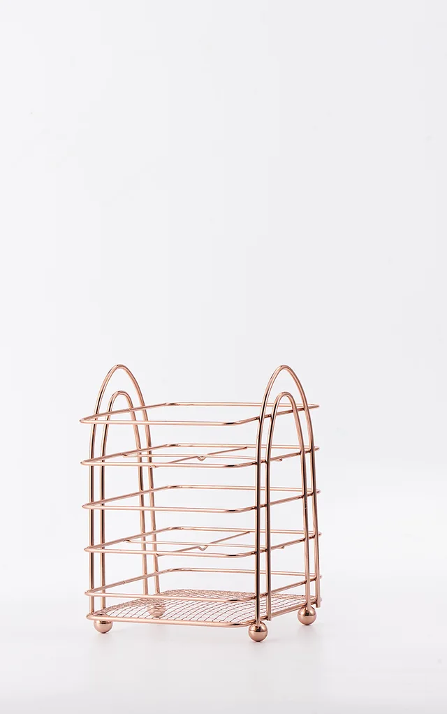 Square Cutlery caddy Copper Effect
