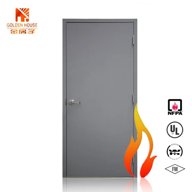 Steel fire door flush door steel door frame