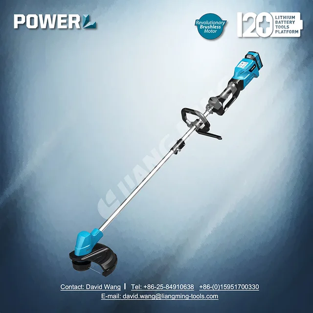 18V brushless lithium battery cordless brush cutter & grass trimmer