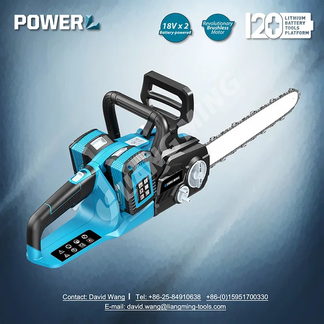 36V(18Vx2) brushless lithium battery cordless chain saw