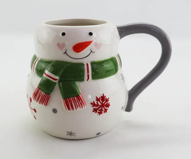 Christmas snowman coffee mug ceramic tea cup