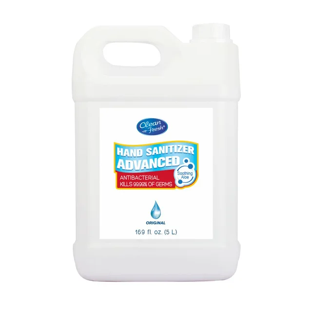 CE FDA 75% alcohol 1-5 gallon big hand sanitizer gel refill