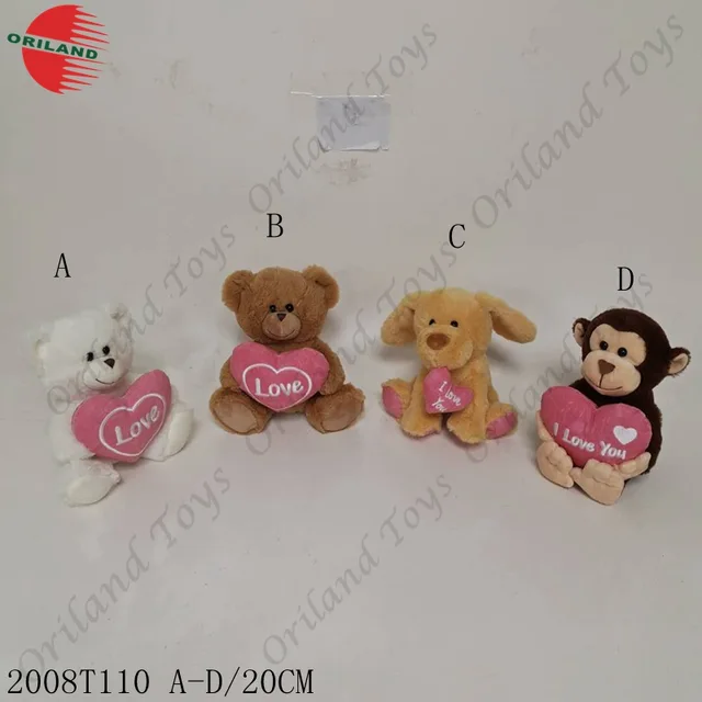 Valentine's gift custom made plush toy I love you stuffed toys with heart soft toy
