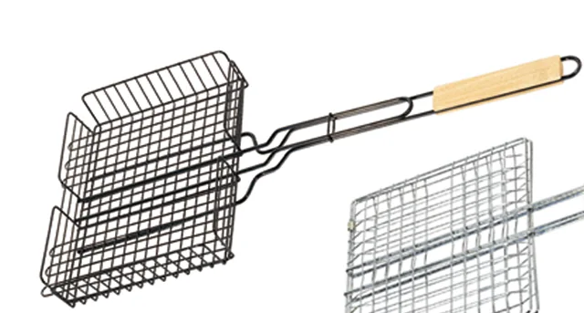 Deluxe broiler basket,grill surface:9 1/2"x12"x2"