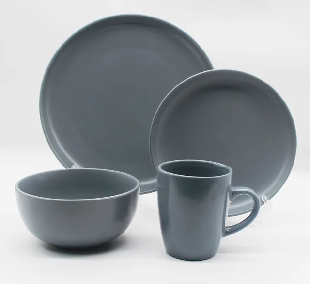 16pcs Stoneware dinnerware with solid color