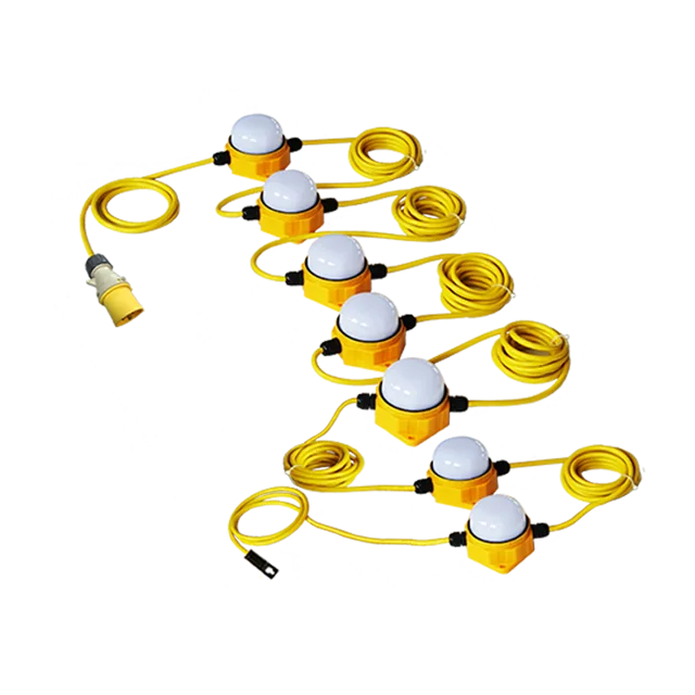 LED temporary work light string