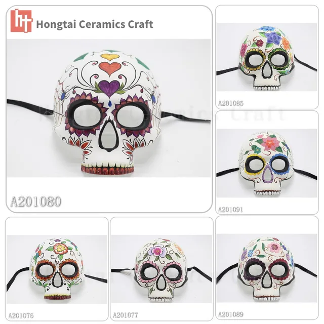 Day of the Dead Mask with Flower DOD Skull mask 80-85-91-76-87-89