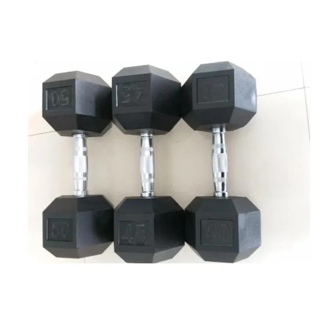 Rubber Hex Dumbbells