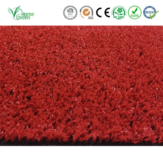 7mm HOT SELLING ARTIFICIAL GRASS LEISURE GRASS DARK RED M-29