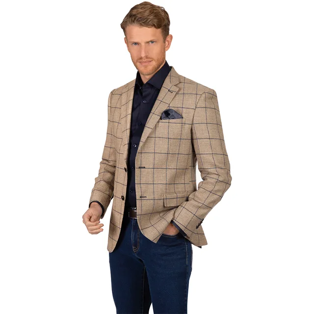 MEN JACKET S PRATO 167121/39 Modern Fit Jacket