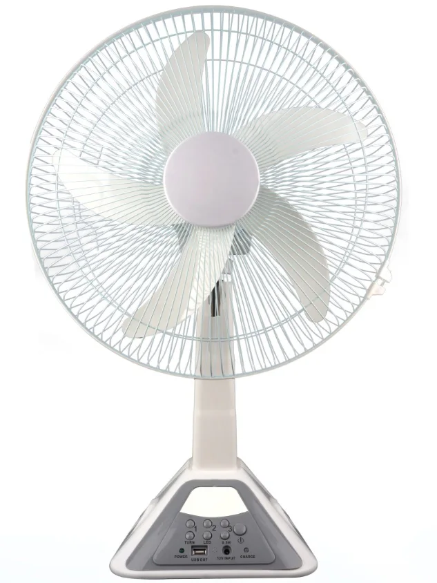 14 inches Multifunction rechargeable table fan with led lights