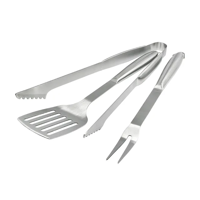 3pcs S/S Bbq Tool Set With Hollow Handle