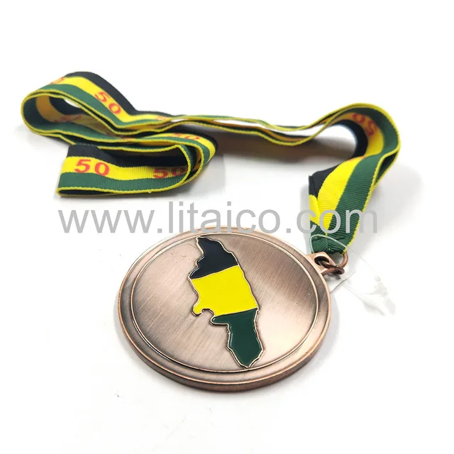 National flag metal medal