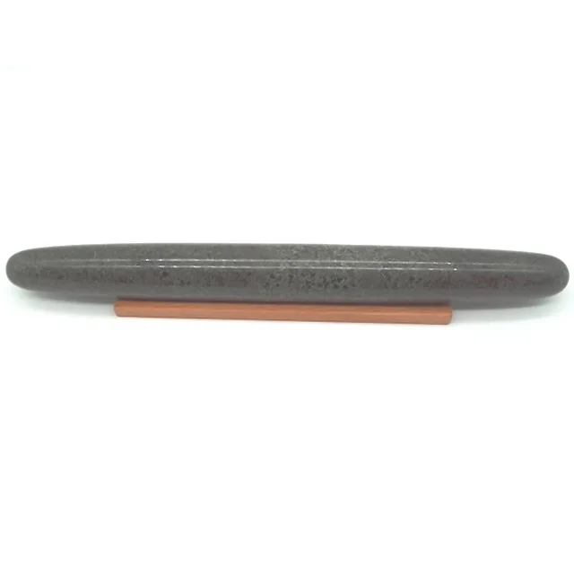 39.5cm Solid Granite Stone Rolling Pin LFGB Passed With Wood Base