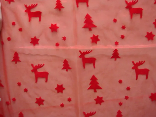 Table runner decoration fabric flock organza