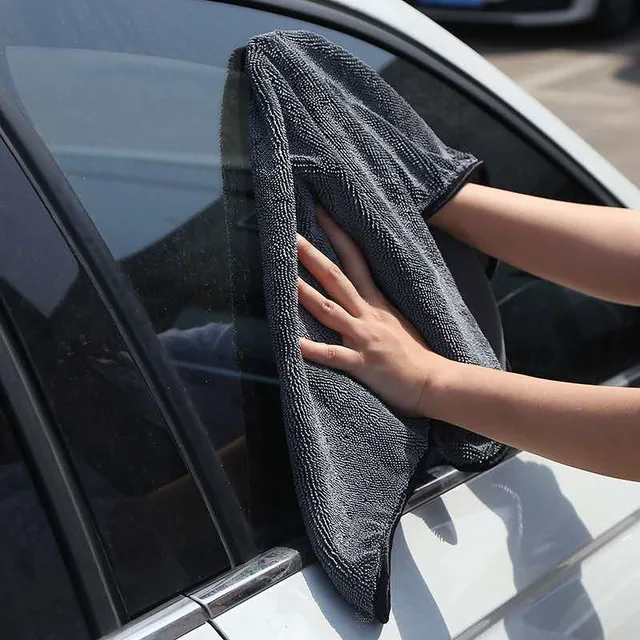 Strong water absorption microfiber twisted pile car drying towel