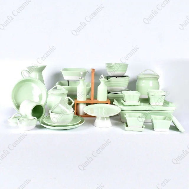 2022 New Products Qunfa microwave use Ceramic dinnerware set