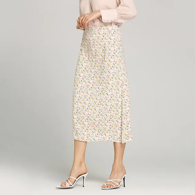 Wholesale hot fashion custom ladies printed skirts casual long skirt for women