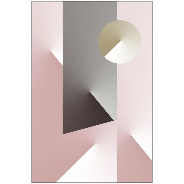 Geometric color block Abstract high definition inkjet framed decorative painting
