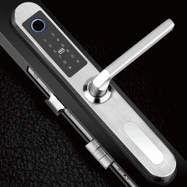 Goodum European Style Fingerprint Password RF Card 4 In 1 Combination Unlock Smart Door Lock E6900 For Aluminum Door