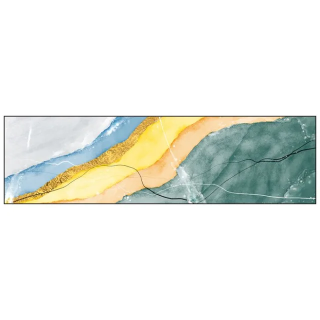 Hanging picture at the head of bed, banner, abstract color block, wall painting