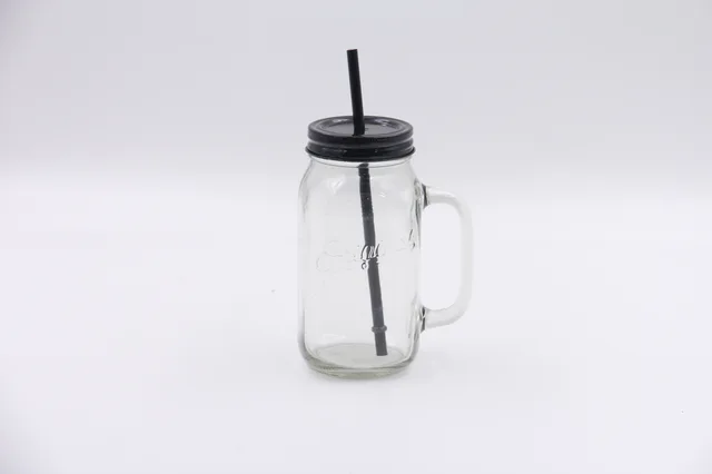 Glass drinking jar