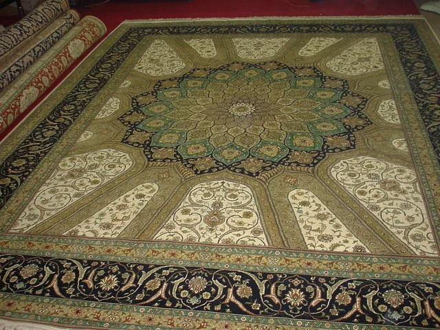 High quality handmade silk carpet 8x10ft