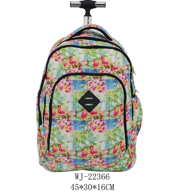 Single trolley figured cloth travel backpack