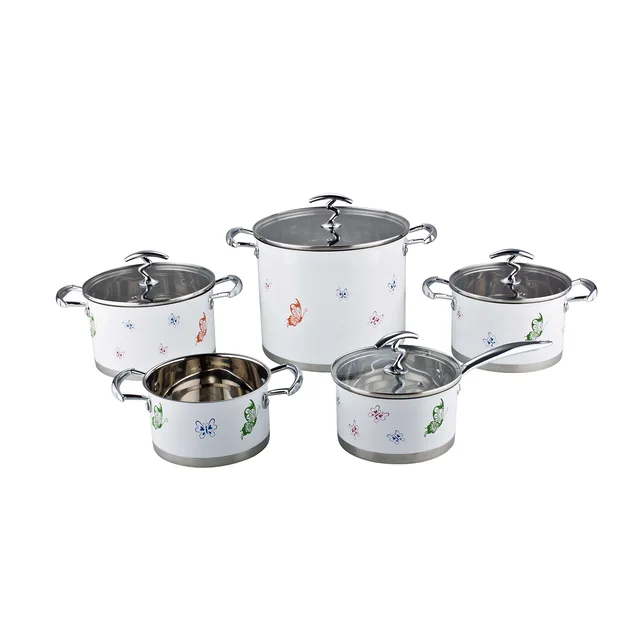 Stainless Steel Pots and Pans High Quality Cookware Set Wholesale Kitchenware with Handle