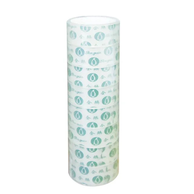 Clear Stationery Tape for handwork in school office and home with 8 rolls shrink economic (N-0013)