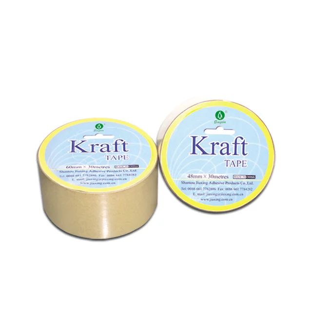 Kraft Paper Tape for Carton Box Packaging with strong adhesive easy tear and writable on surface(N-001)