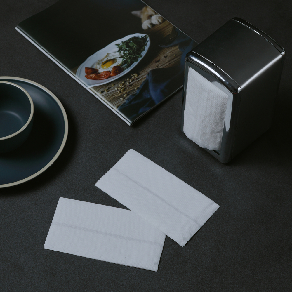 Biodegradable 17*34CM 1Ply Tall Fold Napkin