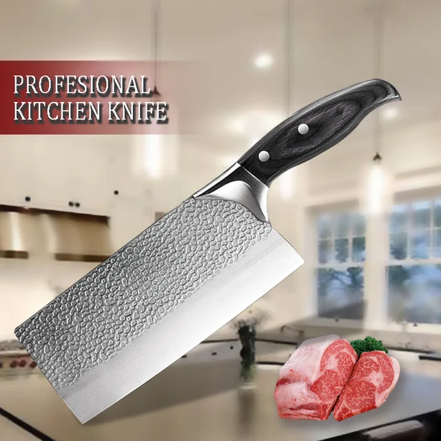 Chopper Knife Damascus Steel 7.5-inch.
