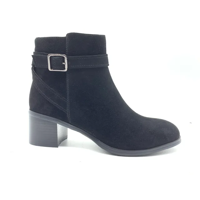 Hot style fashion block heel women leather short boots