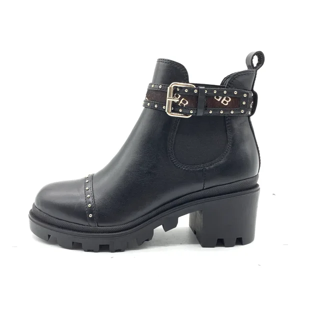 New style fashion block heel women leather short boots