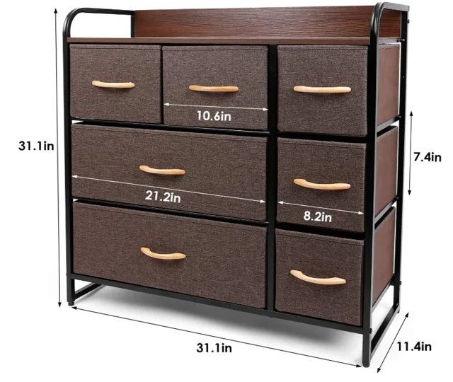 7-Drawer Dresser Storage