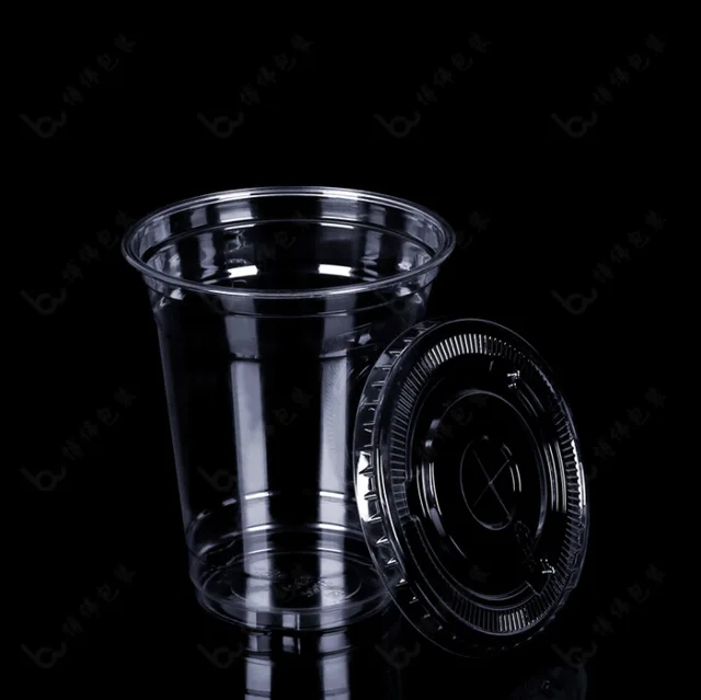Disposable plastic cup with lid