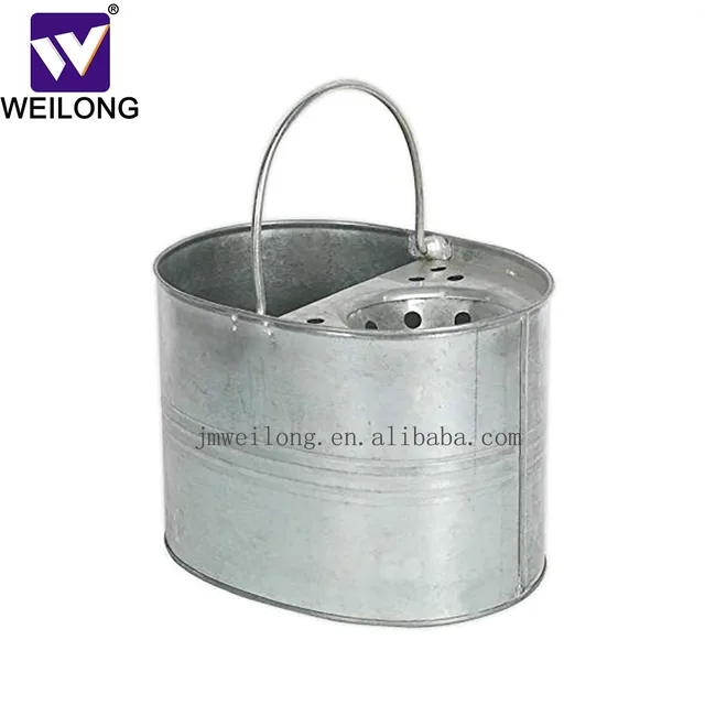 Metal mop bucket