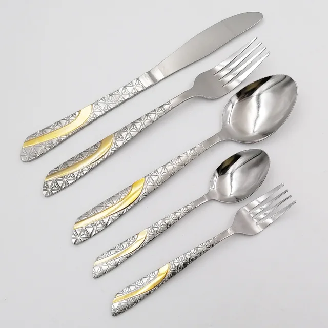 Hot selling the middle east gold-plated stainless steel flatware