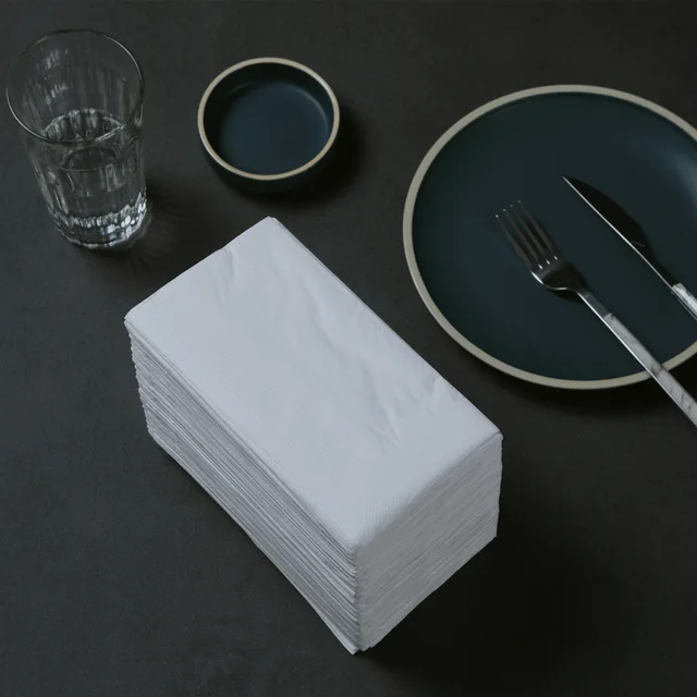Degradable 38*42CM 1 Ply 19 gsm Virgin Pulp Dinner Napkin