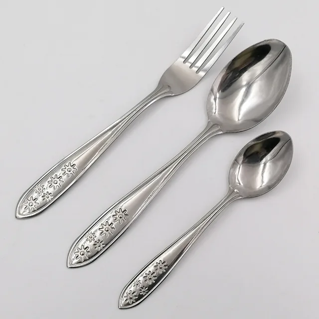 South American Style Five-Flowers Stainless Steel Flatware