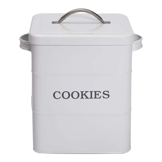 Metal kitchen food container cookies storage canister storage jar