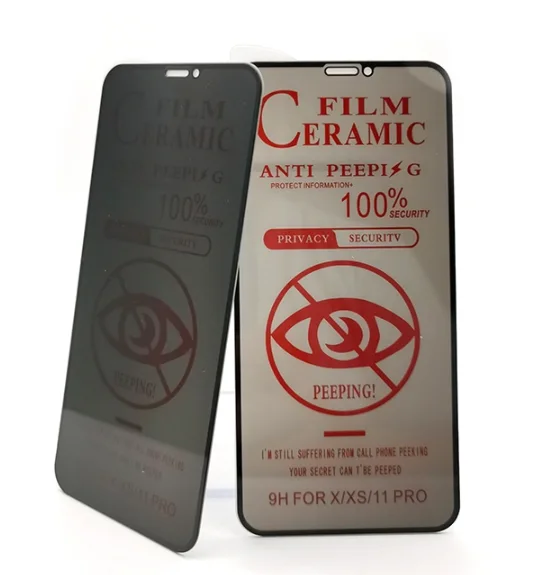 Ceramic privacy tempered glass screen protector anti-broken full glue perfect cover