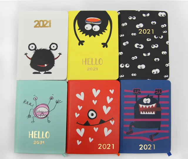 A6 PU Cover weekly diary w/4C printing on the cover